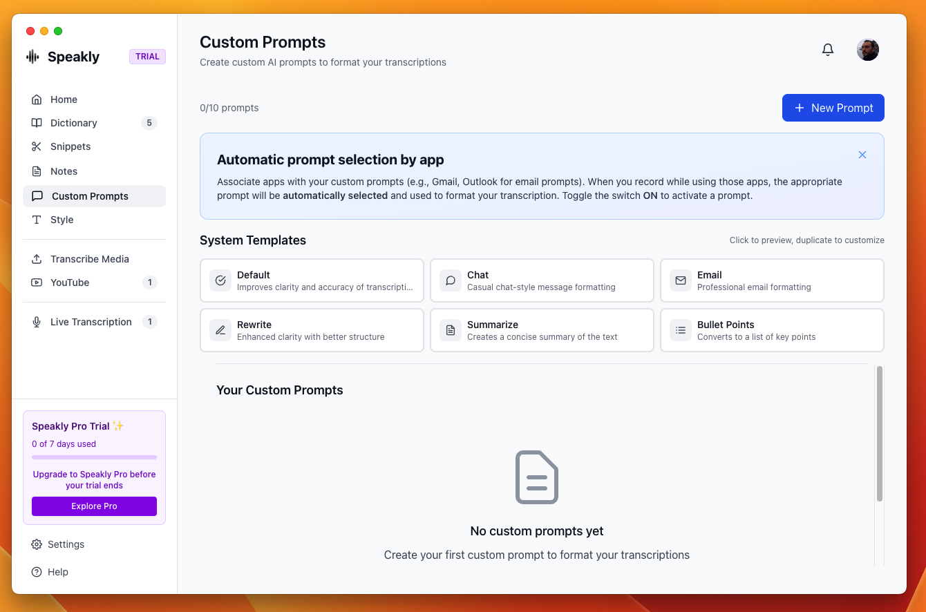 Prompts Personalizados